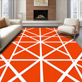 Country Windowpane Grid Design Accent with Classic Appeal(Orange)