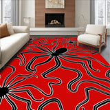 Abstract Arachnid Network with Bold Monochrome Contrast(Red)