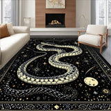 Chic Dark Animal Print Accent(Black)