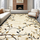 Heirloom Style Faded Botanical Area for Comfort(Beige)