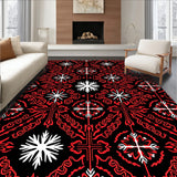 Festive Snowflake Mosaic Accent with Interlocking Motifs(Black)