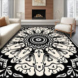 Burst Spiral Design with Intricate Radial Motifs (Black)