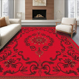 Elegant Yuletide Botanical Spiral Jacquard Vintage Inspired(Red)