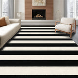 Chic Linear Stripe with Bold Contrasting Bands and Modern Graphic Layout(Black)