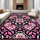 Peony Lattice with Decorative Leaf Embellishments(Black)