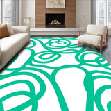 Ombre Ripple Flow Interlocking Waves Modern Minimalist Motif (Green)