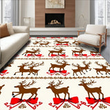 Joyful Reindeer Parade with Ribbon Bow Accents Celebration(Brown)