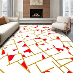 Contemporary Mosaic with Fragmented Shapes and Metallic Highlights (White) - ODIKA