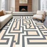 Symmetrical Maze Labyrinth Architectural(Gray)