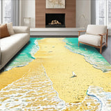 Ocean Surf Tropical Beach Scene Bath Vibe(Beige)