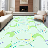 Modern Interlocking Arches Abstract with Subtle Motifs (Green)
