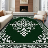 Elegant Ornate Damask Motif with Metallic Highlights (Green) - ODIKA