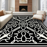 Aztec Sunburst Interlocking with Nordic Minimalist Motifs (Black) - ODIKA