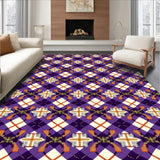 Halloween Tartan Plaid Doorway Welcome Design(Purple)