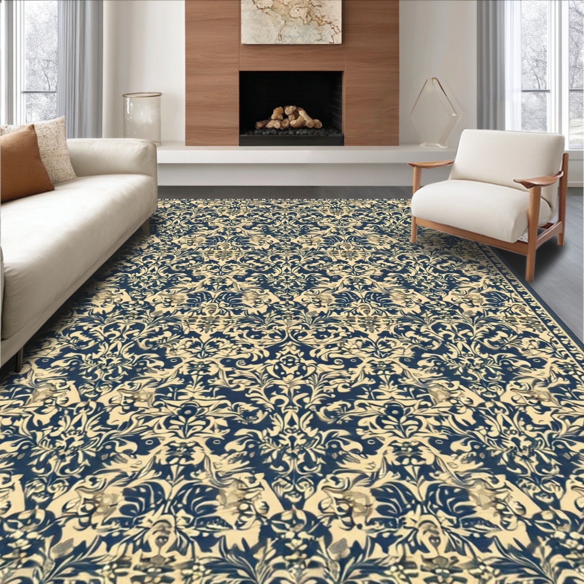 Ultra Soft Area Rug, Non Slip, Stain Resistant, Washable Area Rugs for Living Room, Bedroom, Boho Taupe Living Room Non-Slip Low Pile Rug(Beige)