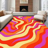 Flame Dance Abstract Expression Fluffy with Flowing Forms(Red)