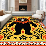 Forest Wild Beast Decorative Tapestry With Symbolic(Orange)