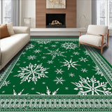 Winter Crystalline Snowflake Area(Green)