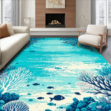 Round Ocean Coral Reef Inspired Design(Blue)