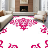 Damask Flourish with Baroque Swirl(White)
