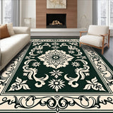 Botanical Medallion Collection with Ornate Scrollwork Flourishes(Green)