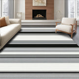 Chic Urban Stripe Featuring Clean Parallel Lines Contemporary Graphic Design(Black)