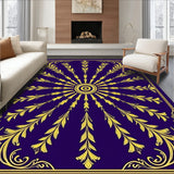 Intricate Floral Composition with Radiating Leaf(Purple)