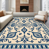 Abstract Paisley Swirl with Flowing Curved Motifs and Aged Finish (Beige)