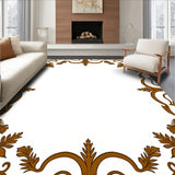 Artisan Rococo Lattice with Ornamental Filigree and Stylized Leaf Accents (Brown)