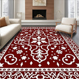 Festive Snowflake Medallion with Intricate Holiday Motifs(Red)