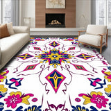 Retro Sunburst Motif with Interlocking and Floral Details(Pink)