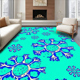 Celestial Mist Design with Fluid Brushstrokes and Starburst Embellishments(Blue)