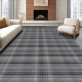 Ultra Soft Area Rug, Non Slip, Stain Resistant, Washable Area Rugs for Living Room, Bedroom, Soft Checkered Vintage Living Room Rug(Gray)