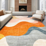 Estrella Collection Colorful Gradient Swirl Abstract Art Area(Orange)