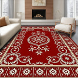 Celestial Snow Blossom Mosaic with Gilded Accents(Red)