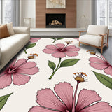 Botanical Print with Layered Hibiscus Illustrations (Pink)