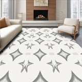 Abstract Faded Maze Eclectic Contemporary(Gray)