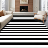 Chic Black Striped Modern Geometric Design(Beige)
