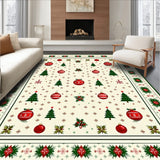 Xmas Charm Beige Holiday Tree Kitchen of Winter(White)