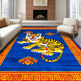 Ultra Soft Area Rug, Non Slip, Stain Resistant, Washable Area Rugs for Living Room, Bedroom, Hand Tufted Tiger Wool(Red)