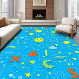 Playful Geometric Number and Shape Design(Blue)