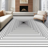 Tunnel Depth Perception Floor Covering(Black)