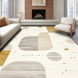 Elegant Beige Echo Area Abstract Animal Inspired Design(Beige)