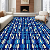 Ultra Soft Area Rug, Non Slip, Stain Resistant, Washable Area Rugs for Living Room, Bedroom, Stain-Resistant Trellis Kitchen Entryway Carpet(Blue)
