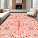 Nordic Inspired Interlocking Maze with Subtle Influences(Pink)