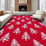 Whimsical Feathered Evergreen Grove with Sparkling Details(Red)