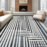 Contemporary Black and White Patterned Area for Modern Patios(Black)