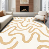 Luxurious with Swirling Abstract Waves and Elegant Flow (Beige)