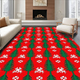 Heritage Checkerboard Layout with Pine Ornaments(Red)