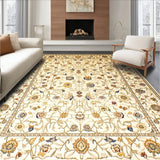 Ancient Floral Hallway for Entryway Floor(Beige)